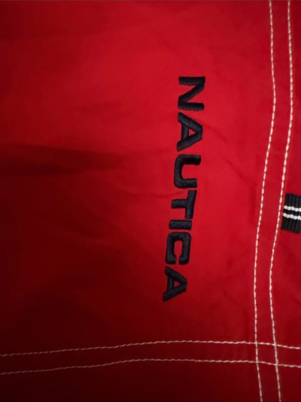 Nautica Men’s Bright Red Drawstring Swim Trunks